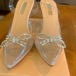 Billini Clear Nude Patent Heels